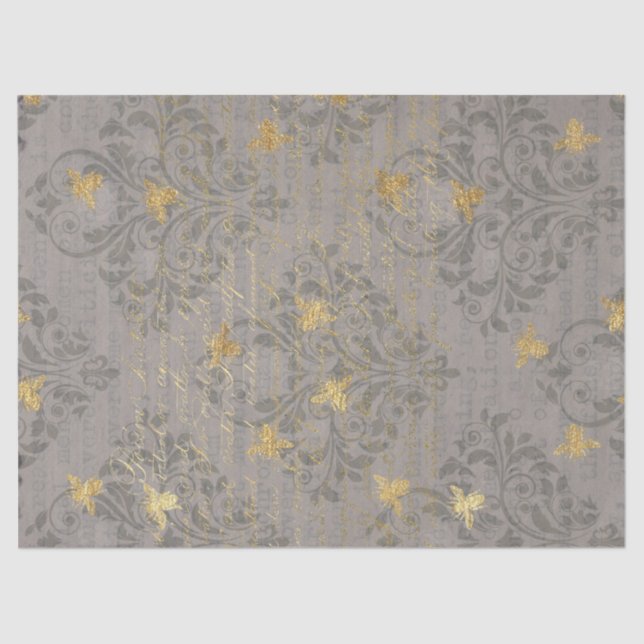 Papel Dourado de Tecido de Deslocamento e Folga (Frente )