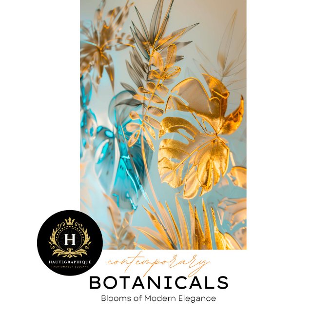 Papel Dourado Tecido Gelado Botânico (Criador carregado)