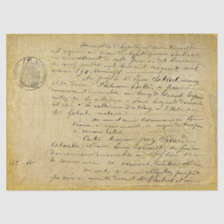 Papel Dourado Tecido para Decoupage do Script Anti