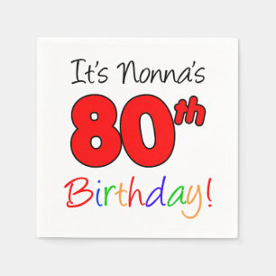 Papel É guardanapo do aniversário do 80 de Nonna