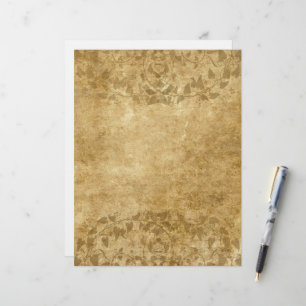 Papel e pergaminho castanho Vintage e vinhas