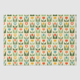 Papel Elegante para Tecidos com Flores de Abstrato