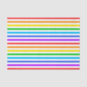 Papel em Tecidos Rainbow Colors and White Stripes