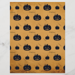 Papel Escarpado De Bompkin Do Orange Halloween