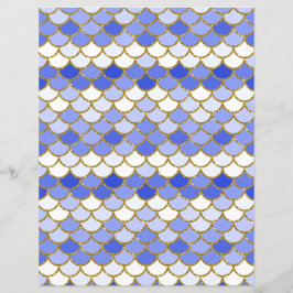 Papel Escrapbook Azul Smermaid