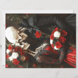 Papel Escrapbook Casamento Whimsical Preto & Verme