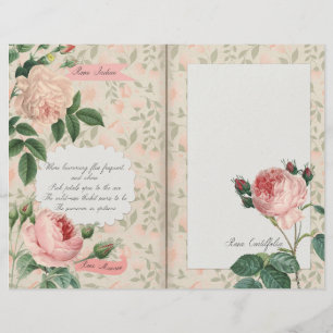 Papel Escrapbook de Rosas Rosa Vintage