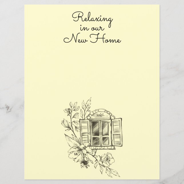 Papel Escrevado na Janela Algodão (Frente)