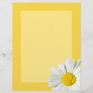 Papel estacionário personalizado da margarida