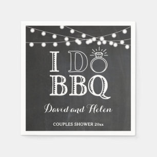 Papel Eu faço Chalkboard BBQ Guardanapo de Noivado Casam