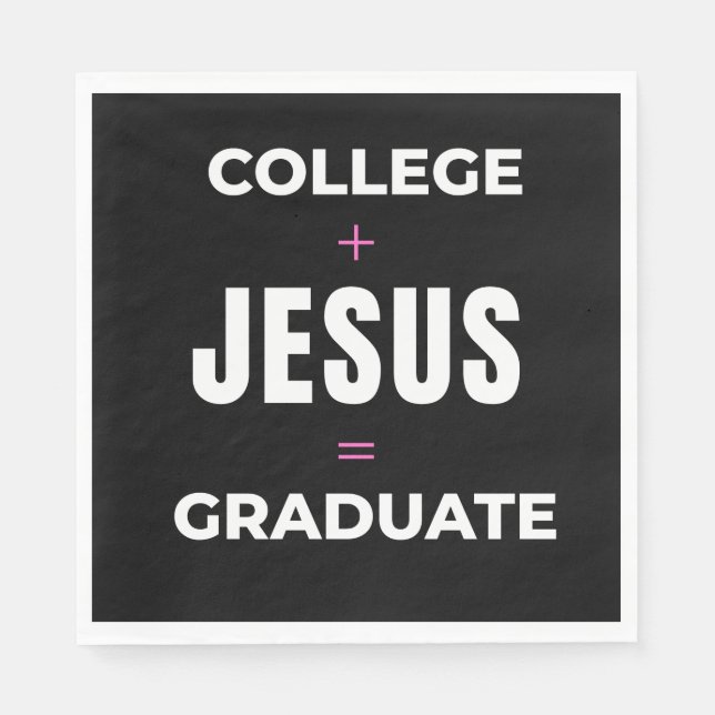 Papel Faculdade de Guardanapo + Jesus = Graduado (Frente)