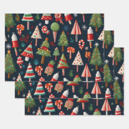 Papel Festivo De Embalagem De Natal