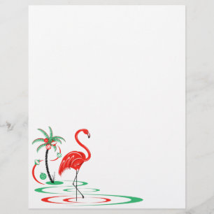 Papel Flamingo de Natal Vermelho