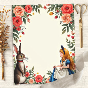 Papel Floral Alice Scrapbook Jornalzinho