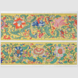 Papel floral amarelo de fundo