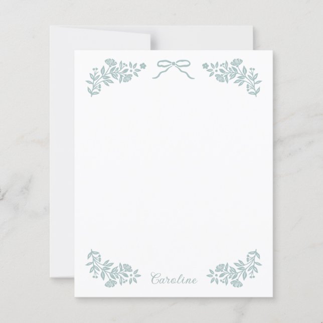 Papel Floral com Laço (Frente)