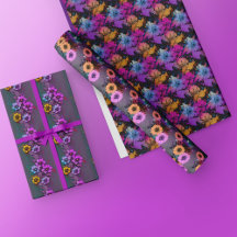 Papel Floral de Enrolamento - Bonitas Flores de Ab