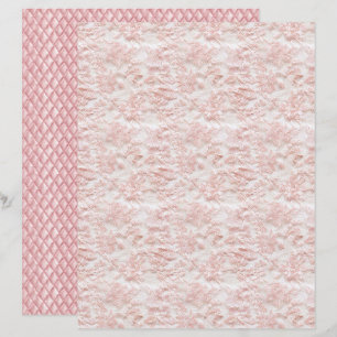 Papel Floral de Renda Coquette Vintage para Álbum