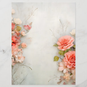 Papel Floral de Scrapbooking