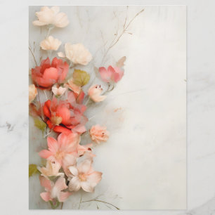 Papel Floral de Scrapbooking