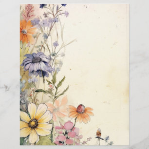 Papel Floral de Scrapbooking