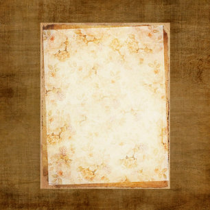 Papel floral dourado do álbum de recortes do