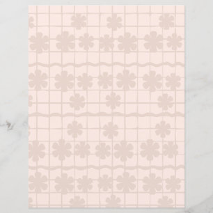 Papel Floral em Grade para Álbum de Recortes