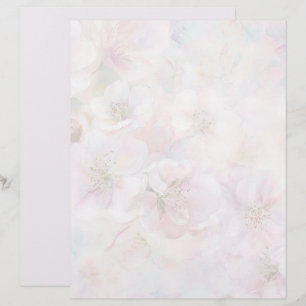 Papel Floral Pastel Folha de Arte