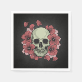 Papel Floral Skull Dia de los Muertos | Guardanapo