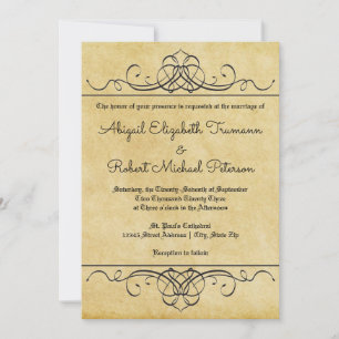Papel Flourado da Vintage Formal - Convite de casa