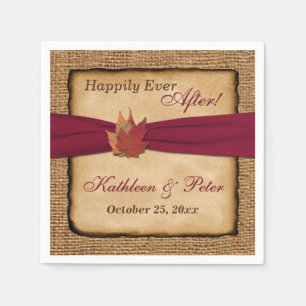Papel Folhas de outono, guardanapo 5 do casamento de
