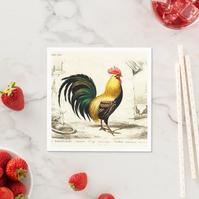 Papel Galo da fazenda de Paris qualquer guardanapo (Insitu)