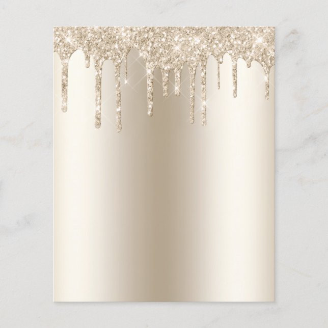 Papel Glam Brillante com Gotas de Champanhe Tendên (Frente)