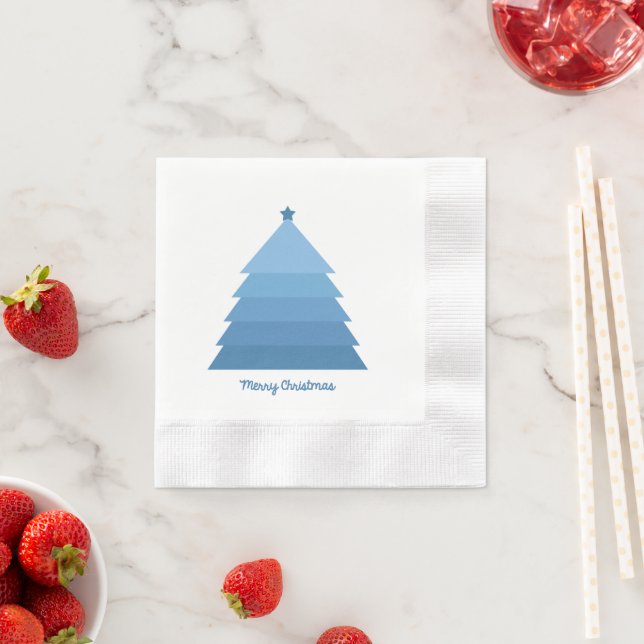 Papel Guardanapo Árvore de Natal Azul (Insitu)