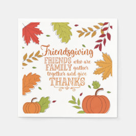 Papel Guardanapo Colorido de Friendsgiving Moderno