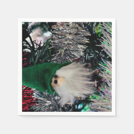 Papel guardanapo com enfeite de gnomo de natal