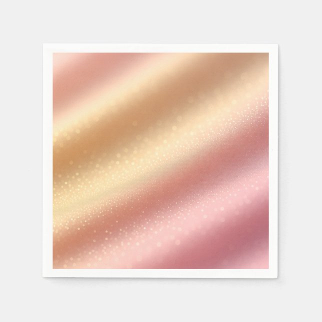 Papel Guardanapo com Fundo de Poeira Dourada Rosa da Blu (Frente)