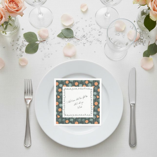 Papel Guardanapo com Nota de Amor e Bordadura Floral Per (Criador carregado)