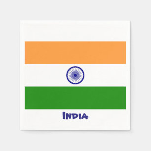 Papel Guardanapo da bandeira de India
