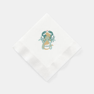 Papel Guardanapo da sereia e do cocktail de Sealife para