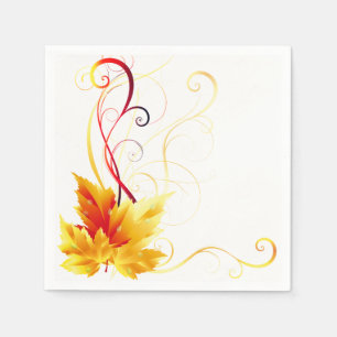 Papel Guardanapo das folhas de outono