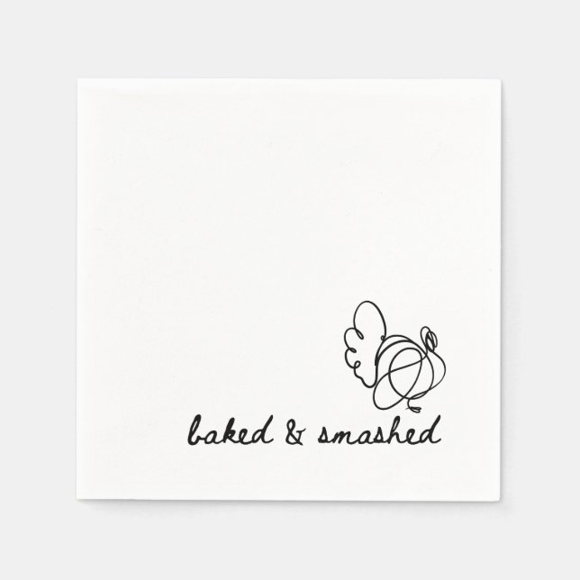 Papel guardanapo de ação de graças de luxo cozido (Frente)