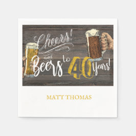 Papel Guardanapo de aniversário de 40 anos, decoração de