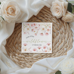Papel Guardanapo de aniversário floral Boho Wildflower