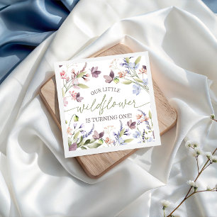 Papel Guardanapo de aniversário floral Boho Wildflower