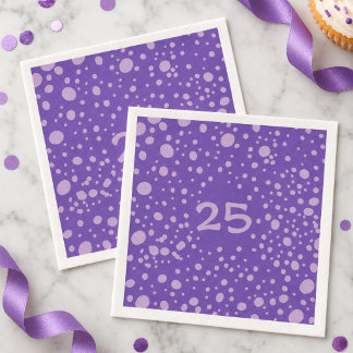 Papel Guardanapo de aniversário manchado de roxo escuro 