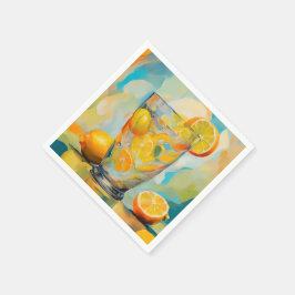 Papel Guardanapo de arte de IA Orange Cocktail