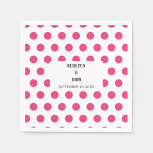 Papel Guardanapo de Bolinhas Rosa Personalizado Elegante