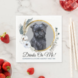 Papel Guardanapo de casamento Affen Pinscher com foto de