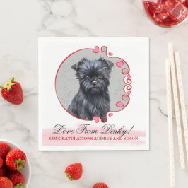 Papel Guardanapo de casamento Affen Pinscher com foto de